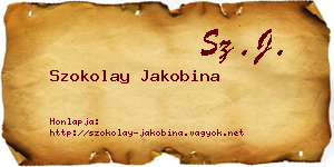 Szokolay Jakobina névjegykártya